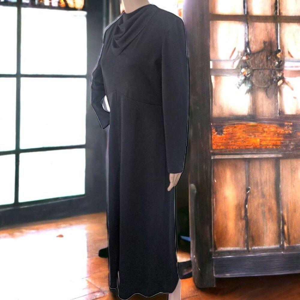 70s Mod Space Age Long Dress Modest Vintage Puritan Forever Young M